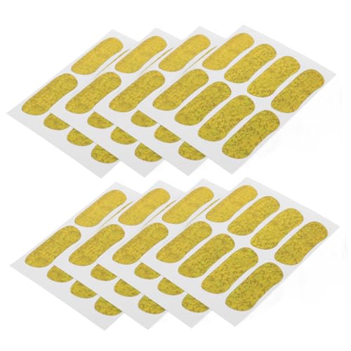 Abaodam 8 Blatt Party -Sport -Augenaufkleber Fan-Augen-Aufkleber Softball-Gesichtsaufkleber Baseball-Gesichtsaufkleber Fußball-Augenstreifen wasserfestes Papier Golden von Abaodam