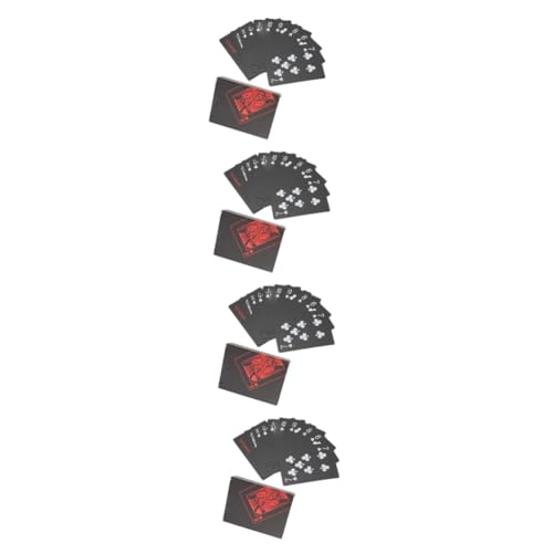 Abaodam 8 Kartons Kartenspielen Spielkarneval Schwarze Spielkarten aus Plastik Tischkarten Tally Spielkarten Geschenke Pokerkarten zarte Karten tragbar Zubehör Spielzeug Schachbrett von Abaodam