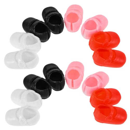 Abaodam 8 Paare Simulationspuppenschuhe Kleine Schuhe Zum Basteln Schuhe Für Puppen Puppenschuhe Miniatur Mini-schuhmodelle Mini-fingerschuhe Mini-spielzeughaus-Ornamente Plastik von Abaodam