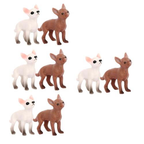 Abaodam 8 STK Chihuahua-Modell Spielen pädagogische Hundemodelle für Kinder realistische Hundefiguren Spielzeug für Kinder kinderspielzeug Statue Mini-Hundedekorationen Mini-Hundespielzeug von Abaodam