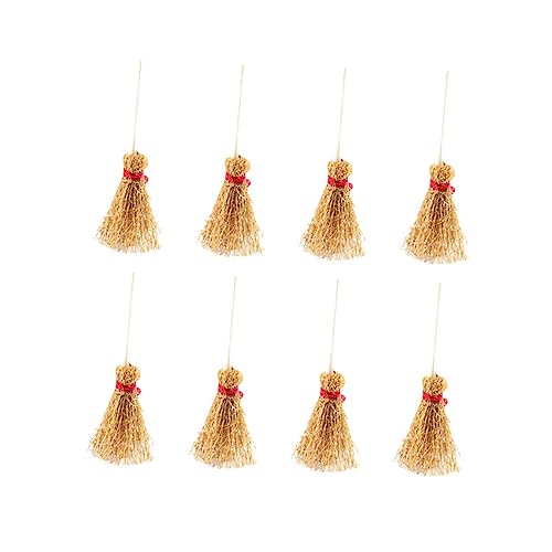 Abaodam Künstliches Mini-besenspielzeug 8 Stück Miniatur-puppenhausmöbel Rote Seile Für Jungen Und Mädchen Puppenhaus-Kollektion Dekorative Requisiten von Abaodam