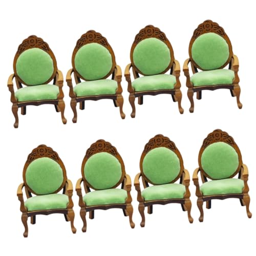 Abaodam 8 STK Mini-Sessel Babyspielzeug geschmücktes Zubehör Möbel für Babypuppen Modelle Puppenhausmöbel Miniatur-Sessel Miniatur-Holzmöbel hölzern Stuhl Kleines von Abaodam