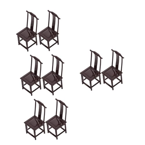 Abaodam 8 STK Mini-stuhlmodell Puppenzubehör Puppenhaus Möbel Puppenstubenstuhl Modell Miniaturstuhl Miniatur-stuhldekor Mini-Vintage-stuhlmodell Mini-hausstuhl Abs Retro-Stuhl Sandkasten von Abaodam