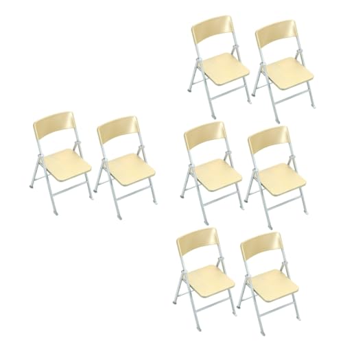 Abaodam 8 STK Puppenhaus Klappstuhl Zubehör Im Maßstab 1:6 Klarer Kleiner Stuhl Winzige Möbel Mini-puppenhaus-strandkorb Rückenlehne Kind PVC Miniatur Kleiner Klappstuhl von Abaodam
