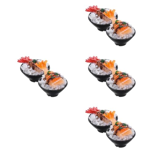 Abaodam Anzug Für Kinder 8 STK Simulierter Sushi-Reis Kinderspielzeug DIY-Food-Modell realistisches Sushi-Modell Modelle gefälschtes Essen Lebensmittel Spielessen für Kinder Foto PVC von Abaodam
