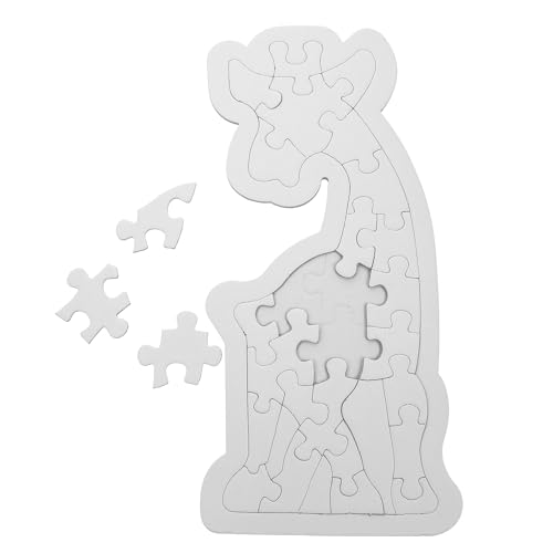 Abaodam 8 Sätze Giraffe Puzzle Kinder tylonal Sublimations-Puzzle-Handwerk kognitives Spielzeug Lernspielzeug Rätsel Kinderspielzeug Puzzle-Spielzeug Papierpuzzle leer Junge Mädchen Weiß von Abaodam