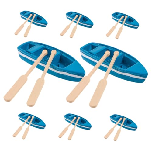 Abaodam 8 Sätze Teiliges Mini Bootsmodell aus Resin und Holz Leichte Mikro landschaftsdeko Sichere DIY Materialien Kompakte als Strand Desktop Dekoration von Abaodam