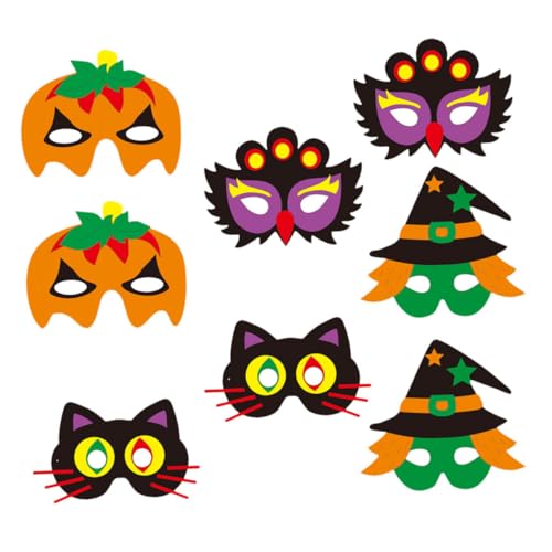 Abaodam Eva-masken Bastelset 8-teilig Tierdesign Kindermasken Halloween-partydekorationen Stilvolles Partygeschenk von Abaodam