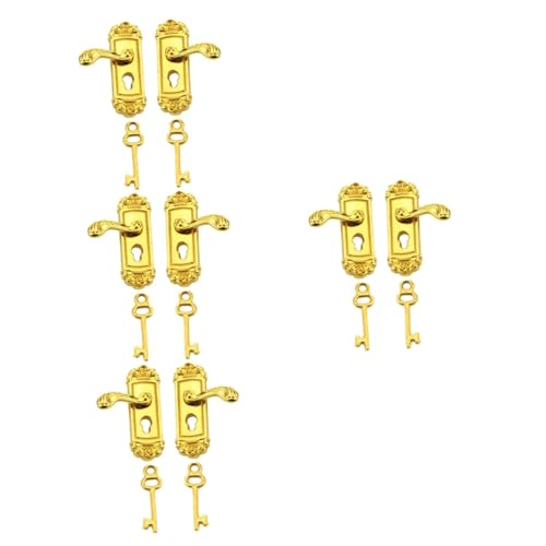 Abaodam 8 Sets Puppenhaus Zubehör Kleines Puppenhaus Mini Türschloss Zubehör Im Maßstab 112 Mini Zubehör Miniatur Türschloss Mini Türschlüssel Zinklegierung von Abaodam