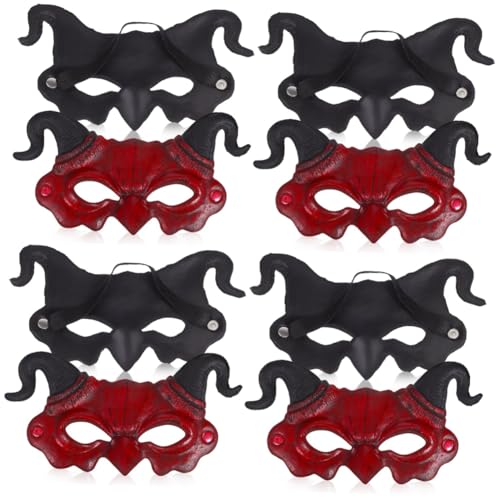 Abaodam 8 Stk Teufelsmaske Geistermaske für Männer Rollenspielkostüm Schaummaske Halloween-Partymaske Horror-Maske Cosplay bilden Trompete Requisiten 3d Kleidung PU-Schaum von Abaodam