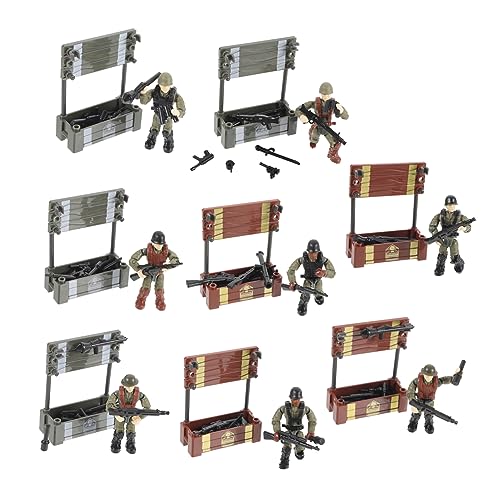 Abaodam 8 Stück Für Soldaten Layout-Figuren Soldatenformen Mini-People-Modelle Mikro-landschaftsdekore Winzige Soldatenmodelle Sandtischleute Kleine Menschenfiguren Plastik von Abaodam