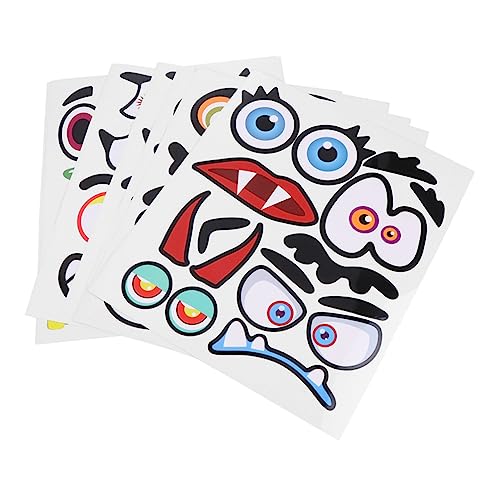 Abaodam 8 Stück Halloween-kürbis-Aufkleber Halloween- -Aufkleber Grimasse Aufkleber PVC von Abaodam