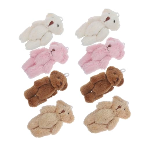 Abaodam 8 Stück Mini-Plüschbärenpuppe DIY -Stofftier Kleiner Plüschbär Mini-Plüschtier-Schlüsselanhänger Miniatur-Plüschbärenspielzeug Kleiner ausgestopfter Bär PP Baumwolle Abaodam 8 Stück Mini-Plüschbärenpuppe DIY -Stofftier Kleiner Plüschbär Mini-Plüschtier-Schlüsselanhänger Miniatur-Plüschbärenspielzeug Kleiner ausgestopfter Bär PP Baumwolle von Abaodam