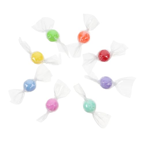 Abaodam 8 Stück Miniatur Modell Candy Teilig Bunte Mini Süßigkeiten Deko für Puppenhaus DIY Basteln Haarclip Zubehör Realistische Miniatur Lebensmittel von Abaodam