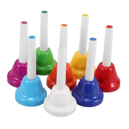 Abaodam 8stücke Teiliges Musik-handglocken-Set Für Junge Mädchen Bunte Lernspielzeuge Zur Musikalischer Fähigkeiten Und Rhythmusgefühl Kindersichere Materialien Und Einfache von Abaodam