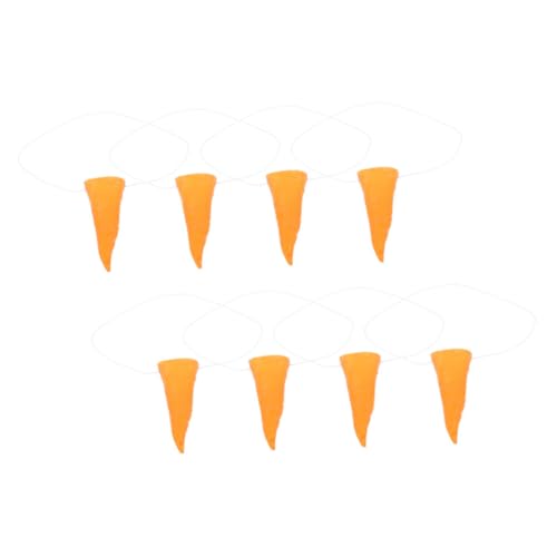 Abaodam 8 Stück Nase kleben Karotten Nase Prop Spaßige Kostümaccessoires Karotten Prop Karotten Maske Aufblasbare Nase Schneemann-Karottennase Schneemann-Nasenstütze Vinyl Orange von Abaodam
