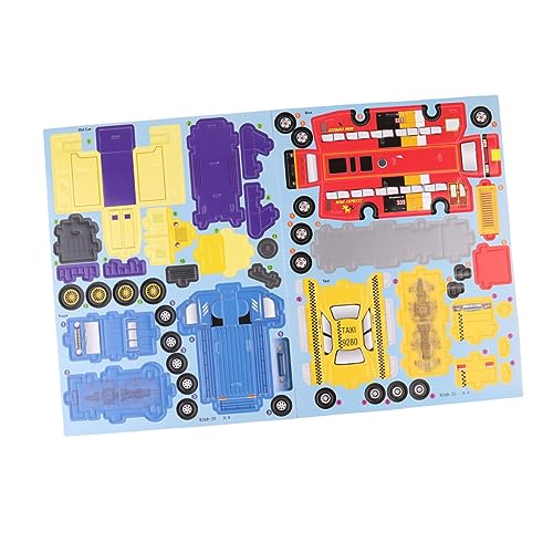 Abaodam 8 Stück Papierpuzzlespielzeug Pädagogisches für D Auto Puzzle Autopuzzle für DIY handgefertigtes Bastelpuzzle Papierpuzzles für 3D-Rätsel von Abaodam