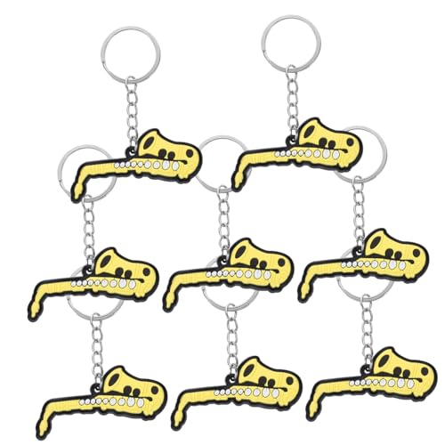 Abaodam 8 Stück Saxophon Schlüsselanhänger Ringe Halter Brieftasche Schlüsselanhänger Medaillon Tasche Dekoration Schlüsselanhänger Anhänger Dekorativer Schlüsselanhänger von Abaodam