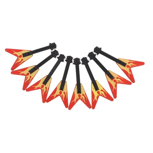Abaodam 8 Stück Simuliertes Gitarrenmodell Gitarren-Instrument-Modell Mini-musikinstrumentenmodelle Miniatur-Gitarren- Mini-Gitarre Miniatur-Musikinstrument Miniatur Gitarre Plastik von Abaodam