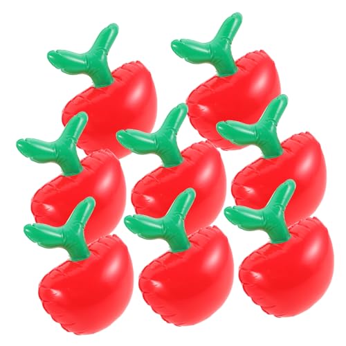 Abaodam 8 Stück Teiliges Aufblasbares Apfelballon Robustem PVC Schnelle Befüllung Rote Frucht-dekoration für Schulanfang Abschlussfeier Kinderparty und Klassenraum-accessoires von Abaodam