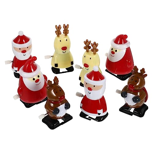 Abaodam 8 Stück Teiliges Aufziehspielzeug Weihnachten mit Bunte Cartoon Figuren Wie Weihnachtsmann und Rentier Lustige Wind Up Spielwaren für Weihnachtsstrumpf Füller und Abaodam 8 Stück Teiliges Aufziehspielzeug Weihnachten mit Bunte Cartoon Figuren Wie Weihnachtsmann und Rentier Lustige Wind Up Spielwaren für Weihnachtsstrumpf Füller und von Abaodam