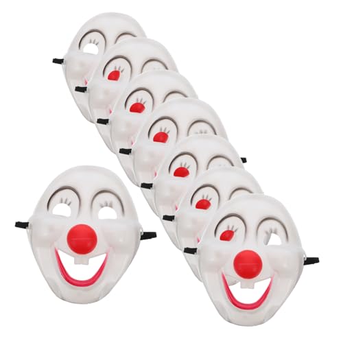 Abaodam 8 Stück Teiliges Clown Masken PVC Vollgesichtsmaske Realistisches Design Leicht Wiederverwendbar Für Halloween Karneval Maskenball Party Erwachsene von Abaodam