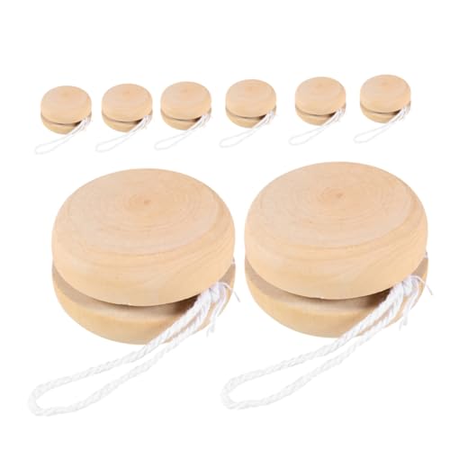 Abaodam 8 Stück Teiliges DIY Holz Graffiti Yo Yo Bälle Malspielzeug Kreative Spielzeuge Motorischen Fähigkeiten und Handfertigkeit für Zuhause und Bürodekoration von Abaodam
