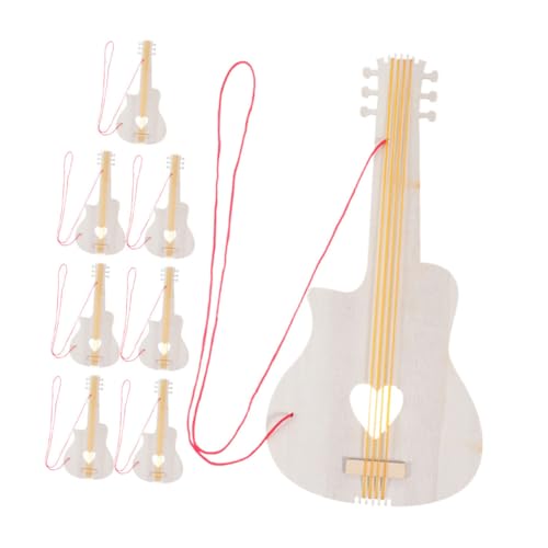 Abaodam 8 Stück Teiliges DIY Holzgitarren Unvollendete Blanke Holzgitarre für Kreative und Bastelprojekte Robustes Holz für Kindergarten und Musikthemen Feiern von Abaodam