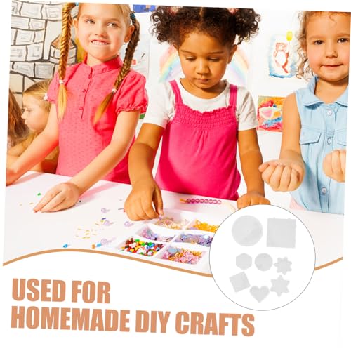 Abaodam 8 Stück Teiliges Fuse Beads Pegboard Plastik Steckplatten in Rund Viereck Sechseck Stern Formen für DIY Bastelperlen Jugendliche Kreatives Basteln von Abaodam
