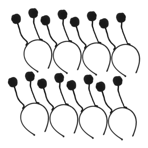 Abaodam 8 Stück Teiliges Haarball Stirnband mit Flauschigen Tiermotiven Dekorativ und für Party Alltag und Makeup Schwarzes Haarreif für Mädchen und Damen Auffälliges Haaraccessoire von Abaodam