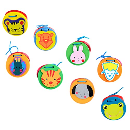 Abaodam 8 Stück Teiliges Holz Kastagnetten Cartoon Tier Design für Musikinstrumente Kreativität und Musikalischer Entwicklung für Vorschulkinder Abaodam 8 Stück Teiliges Holz Kastagnetten Cartoon Tier Design für Musikinstrumente Kreativität und Musikalischer Entwicklung für Vorschulkinder von Abaodam