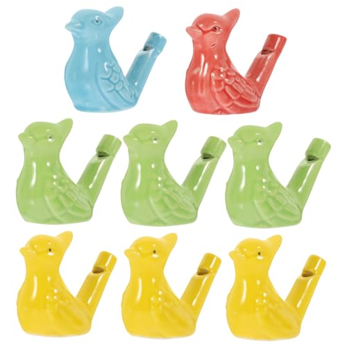 Abaodam 8 Stück Teiliges Keramik Wasservogel Pfeifenspielzeug Gemischt Klare Töne Kinderfreundlich Lernspielzeug für Frühe Musikausbildung und Sportveranstaltungen von Abaodam