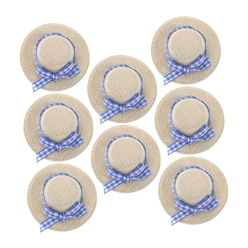 Abaodam 8 Stück Teiliges Miniatur Strohhut Schleife Handgefertigte Leichte Mini Hüte für Puppenhaus Dekoration DIY Bastelbedarf und Modische Puppenaccessoires Abaodam 8 Stück Teiliges Miniatur Strohhut Schleife Handgefertigte Leichte Mini Hüte für Puppenhaus Dekoration DIY Bastelbedarf und Modische Puppenaccessoires von Abaodam
