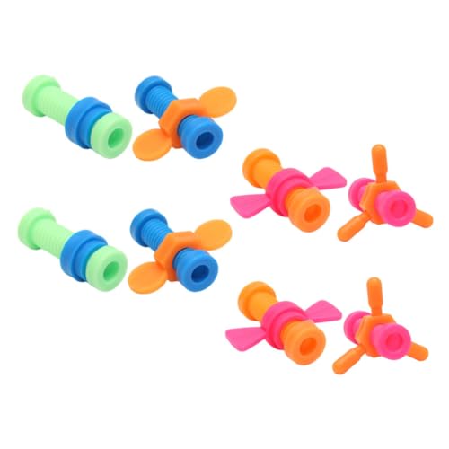 Abaodam 8 Stück Teiliges Schraubspielzeug aus Abs Stressabbauendes Drehbares Lernspielzeug Kognitiven Fähigkeiten und Hand Auge Koordination Zufällige Farbe von Abaodam