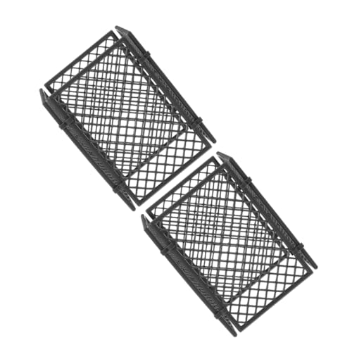 Abaodam 8 Stück Zubehör für Schutznetz-Bausteine Bausatz Szenendekoration Lernspielzeug Pädagogisches Fantasie Miniature Zaun Miniaturzaun Mini -Zaun Abs Grey von Abaodam