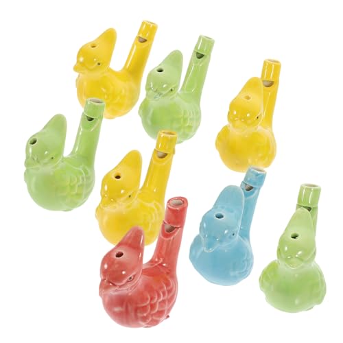 Abaodam Vogelpfeife Mundpfeifen-set 8-teilig Keramik Jungen Und Mädchen Pfeife Spielzeug Zugpfeife Für Kinder Musikspielzeug von Abaodam