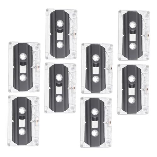 Abaodam 8 Stück leeres Band Audiokassetten Leere Kassette tragbarer Kassettenrekorder Miniband Musikkassetten Bandrekorder Musikband Kassettenmusik Kassettenklebebahn Plastik Transparent von Abaodam
