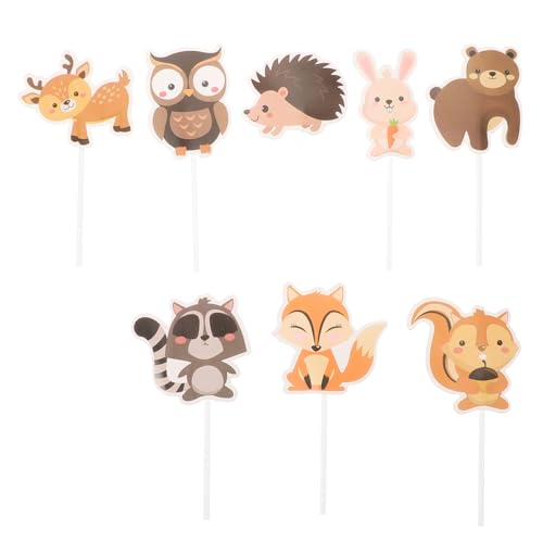 Abaodam 8 Stücke Cupcake Topper Dschungel Kuchen Topper Dschungel Thema Cupcake Topper Papier von Abaodam