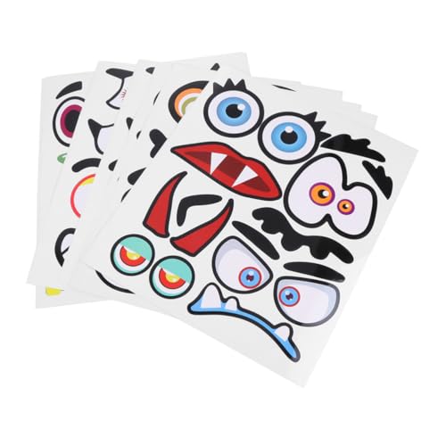 Abaodam 8 Stücke Halloween Kürbis Aufkleber Dekoration Halloween Handwerk Kit Aufkleber Grimasse Aufkleber Halloween Aufkleber Halloween Decor Aufkleber PVC von Abaodam