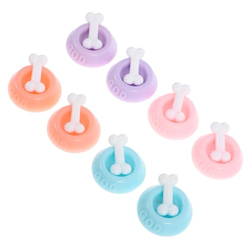 Abaodam 8 Teiliges Set Miniatur Haustierbedarf Hundenapf Puppenhaus Haustiernapf Miniatur Gartennapf Kleines Hundespielzeug Miniatur Küchennapf Kleiner Haustiernapf Miniatur von Abaodam