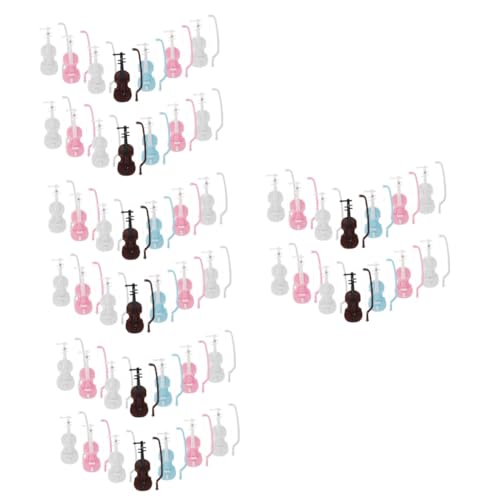 Abaodam 80 STK Geigenmodell Retro Styles Home Decor playmobilhauser Mini-Geige aus Kunststoff Mini-Instrumentenschmuck Haushalt Violine Kleiner Anhänger Musikinstrument schmücken Plastik von Abaodam
