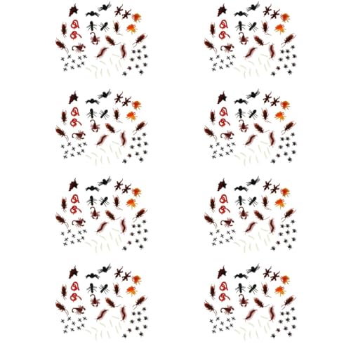 Abaodam 800 STK Simuliertes Insektenspielzeug Hochstuhl-Banner Halloween-streich-Requisite Schaf-Ornament Emulation Gruseliges Spielzeug Halloween-streichspielzeug PVC Sanft Tausendfüßler von Abaodam