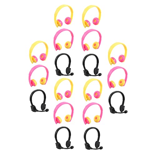 Abaodam 80Stücke Mini Puppen Headset Dekoration Mischfarben Kopfhörer Requisiten für Puppen Stilvolle und Langlebige Mini Ohrhörer für Kreative Fotografie und Spielzeugzubehör Abaodam 80Stücke Mini Puppen Headset Dekoration Mischfarben Kopfhörer Requisiten für Puppen Stilvolle und Langlebige Mini Ohrhörer für Kreative Fotografie und Spielzeugzubehör von Abaodam