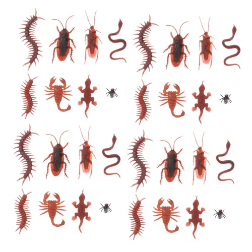 Abaodam 80Stücke Realistische Kunstinsekten für Halloween Streichspielzeug Enthält Kleine Schlange Große und Kleine Kakerlake Kleinen Skorpiongecko Fliege Abaodam 80Stücke Realistische Kunstinsekten für Halloween Streichspielzeug Enthält Kleine Schlange Große und Kleine Kakerlake Kleinen Skorpiongecko Fliege von Abaodam