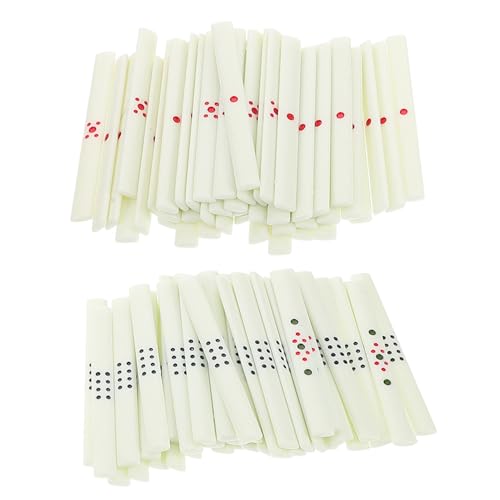 Abaodam 88St Chip-Stick Mahjong-Chips Mahjong Zubehör Kinderschürzen Dekoration für Präsentationsständer Wertungsstäbe für traditionelle Spiele Chinesische Mahjong-Wertung Plastik Beige von Abaodam