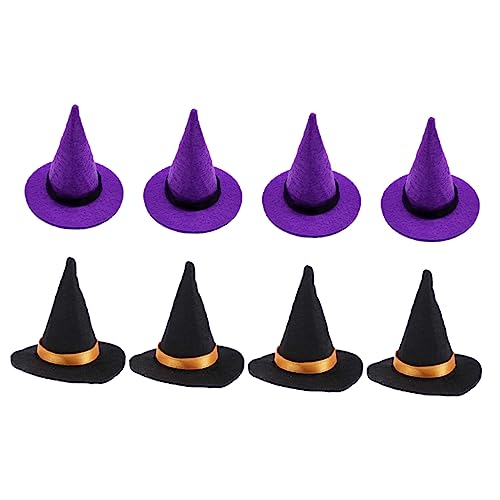Abaodam 8St Mini-Hexenhut Maskendekoration Poster -Kleiderbügel Rotisserie Halloween Stirnband mini hexenhut halloween hut halloween deko winzigen Hut sammeln Party-Mini-Hut gefühlt von Abaodam