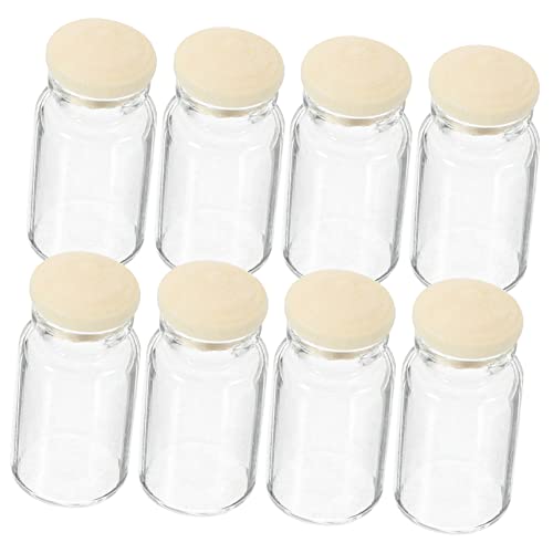 Abaodam 8St Mini-Puppenhaus-Glasdose Puppenhaus-Miniaturzubehör Behälter schnippisch für kinderspielzeug dekorative Mini-Glasflasche Mini-Hausverzierung Holz Transparent von Abaodam
