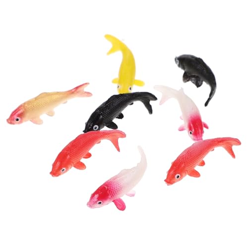 Abaodam 8stücke Miniatur-goldfisch Figuren Teiliges Realistische Dekoration Für Puppenhaus Mikrolandschaften Und Terrarien Hochwertige Miniaturmodelle Aus Sicherem Maßstab von Abaodam