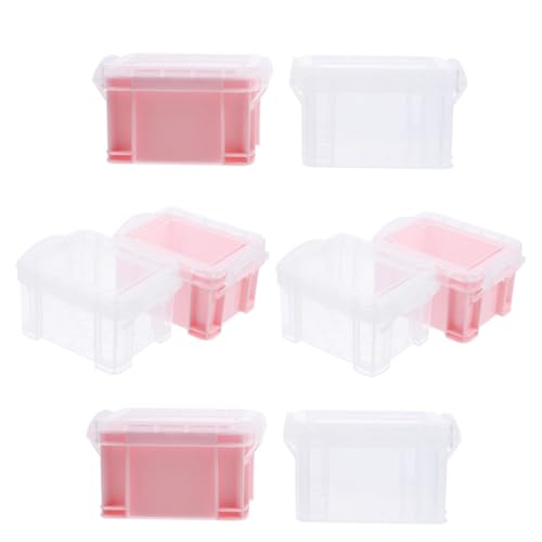 Abaodam 8Stücke Mini Aufbewahrungsboxen mit Deckel Praktische Kunststoffbehälter für Schmuck Schreibwaren und Kleine Gegenstände und Transparent für Ordnung und Stauraum von Abaodam