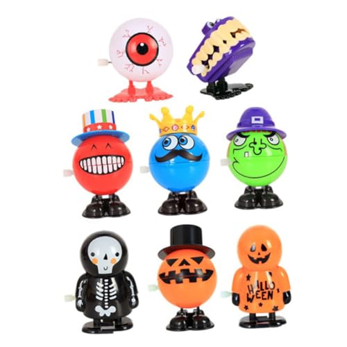 Abaodam 8Stücke Teiliges Halloween Wind Up Hüpfspielzeug Für Halloween Party Deko Lustige Und Praktische Für Feste Und Feierlichkeiten von Abaodam